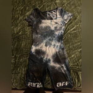 Tie dye F*** OFF Romper